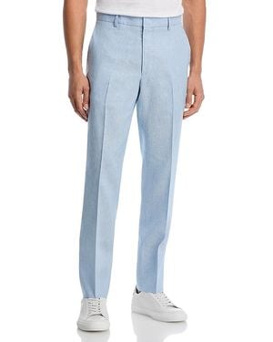 Vince Delave Linen Slim Fit Suit Pants - Blue
