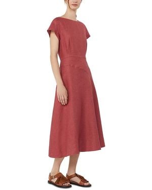 Weekend by Maxmara Wkdesordio Linen Canvas Midi Dress - Red