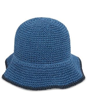 Gerard Darel Paper Straw Bucket Hat - Blue
