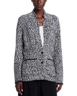 Eileen Fisher Notch Collar Cotton & Nylon Jacket - Gray