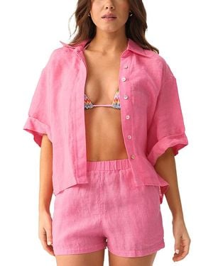 PQ Swim Linen Shorts - Pink