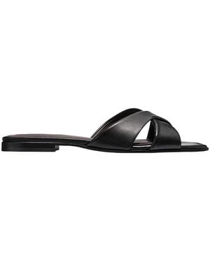 Margaux The Selene Flat Sandal - Black