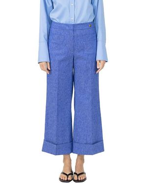 Callas Milano Brody Crop Cuff Pant - Blue
