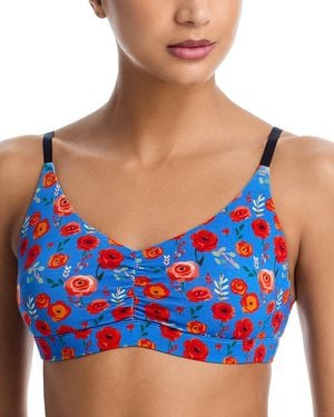 Meundies Feelfree Ruched Bralette - Blue