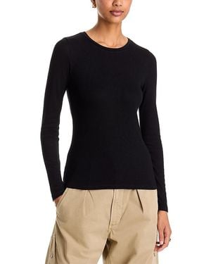 Majestic Filatures Soft Touch Rib Long Sleeve Crewneck Tee - Black