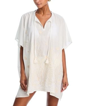 Echo Neptune's Garden Caftan Swim Cover-Up - White