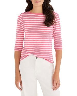 NIC+ZOE 3/4 Sleeve Envelope Boat Tee - Red