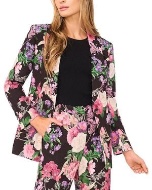 Ted Baker Arden Floral Notch Collar Blazer - Black