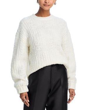 Helmut Lang Merino Wool Blend Crewneck Sweater - White
