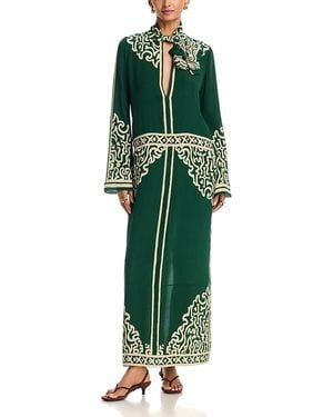 Johanna Ortiz The Windborne Silk Tunic Dress - Green
