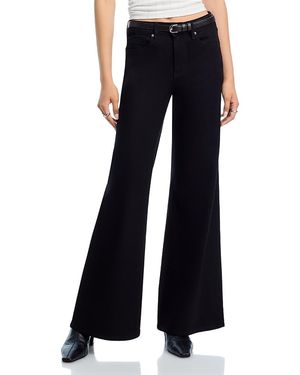 Aqua High Rise Wide Leg Jean - Black