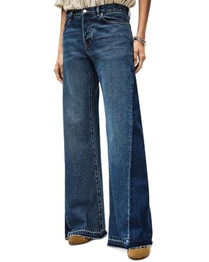 Ba&sh Vadou High Rise Wide Leg Jeans - Blue
