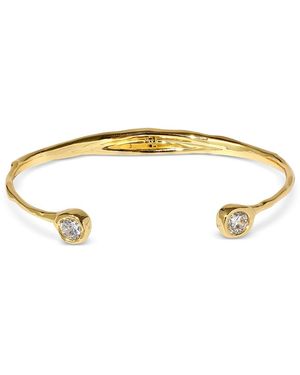 Alexis Asterales Cubic Zirconia Skinny Cuff Bracelet - White
