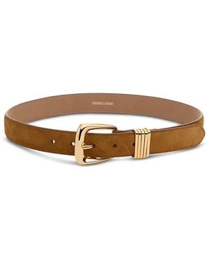 Veronica Beard Arch Suede Belt - Brown