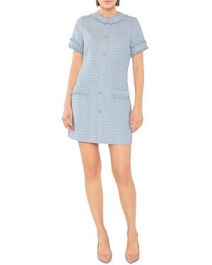 Likely Lenetta Tweed Fringe Trim Dress - Blue