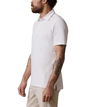 Faherty Movement Pique Three Button Polo Shirt - White