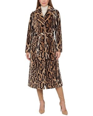 Gorski Reversible Select Shearling Lamb Coat With Belt - Brown