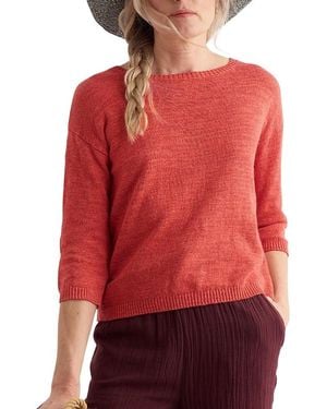 Seasalt Cornwall Knavock Plain Button Detail Sweater - Red