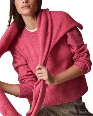 Marine Layer Coastal Merino Wool Crewneck Sweater - Red
