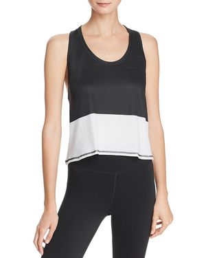 Everlast Color-Block Cropped Tank - Black