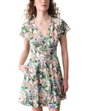 Marine Layer Camila Button Front Mini Dress - White