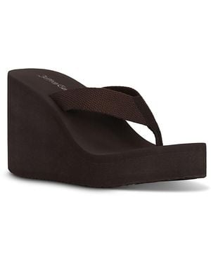 Jeffrey Campbell Astria 2 Thong Platform Sandals - Black
