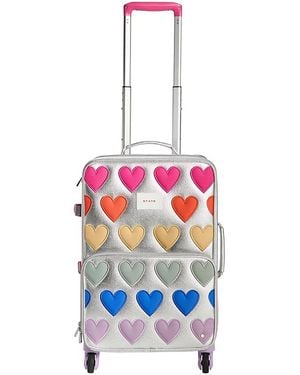 State Logan Patchwork Hearts Carry On Suitcase - White