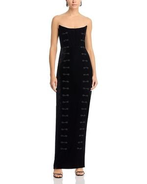 SAU LEE Vesper Velvet Gown - Black