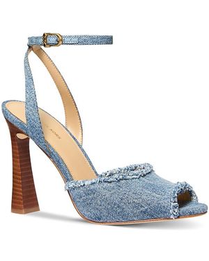 Michael Kors Rosie Denim High Heel Sandals - Blue