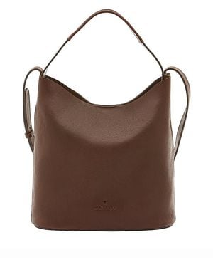 Il Bisonte Le Laudi Leather Bucket Bag - Brown