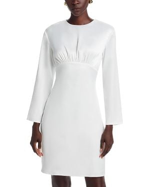 AREA STARS Long Sleeve Empire Waist Dress - White