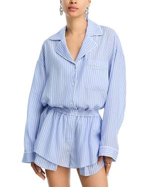 T By Alexander Wang Alexanderwang. T Boxer Short Pajama Romper - Blue