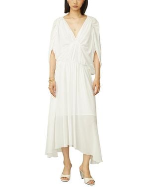 Jovonna London Tullies Draped Midi Dress - Natural