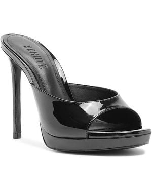 SCHUTZ SHOES Sally Patent Leather Platform Sandals - Black
