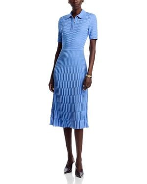 Misook Wrinkle Resistant Soft Knit Dress - Blue