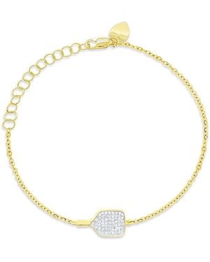 Meira T 14K & Diamond Pickleball Racket Chain Bracelet - Metallic