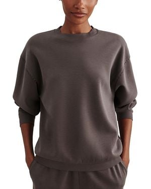 Varley Coralie Crewneck Long Sleeve Sweatshirt - Brown