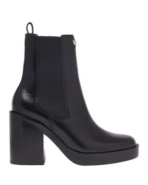 Maje Leather Chelsea Boots - Black