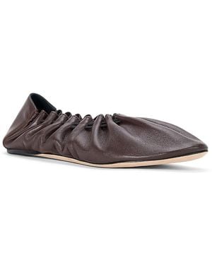 STAUD Rue Cinched Flats - Brown