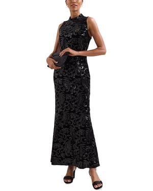 Phase Eight Trudy Sequined Velvet Maxi Dress - Black