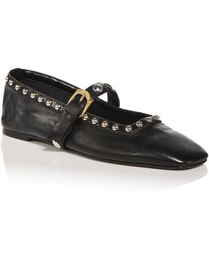Stuart Weitzman Perry Mary Jane Flats - Black
