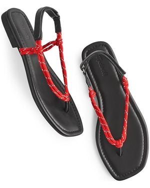 Madewell Aliyah Paracord Sandals - Red