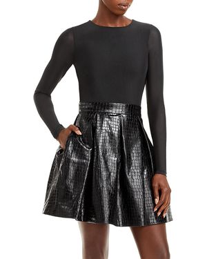 Alice+Olivia■Chara Faux Leather Short Sleeve Dress■ドレス Alice + Olivia | Dresses | Alice And Olivia Chara Faux