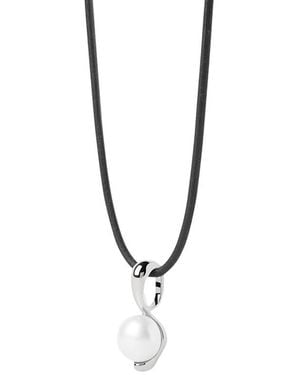 Pdpaola La Perla Essential Pendant Necklace - White