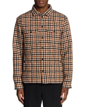 Moncler Gelt Wool Down Shirt Jacket - Black