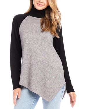Karen Kane Asymmetric Turtleneck Sweater - Multicolor