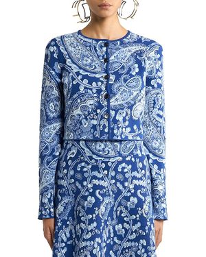 Etro Cropped Cardigan Sweater - Blue