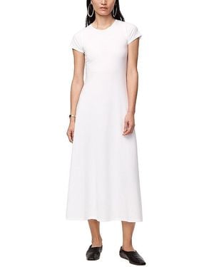 Another Tomorrow Fitted Tee Dress - White