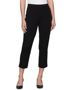 Misook Cropped Pull On Pants - Black