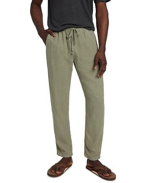 Faherty Linen Drawstring Pants - Green